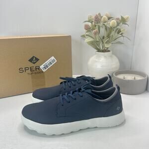 Sperry Coastal Break Skiff Lace Up Sneakers Shoe Navy STK266652 Boys 6M Tried On